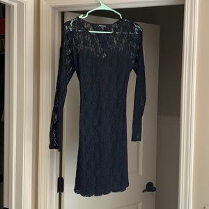 Black lace dress
